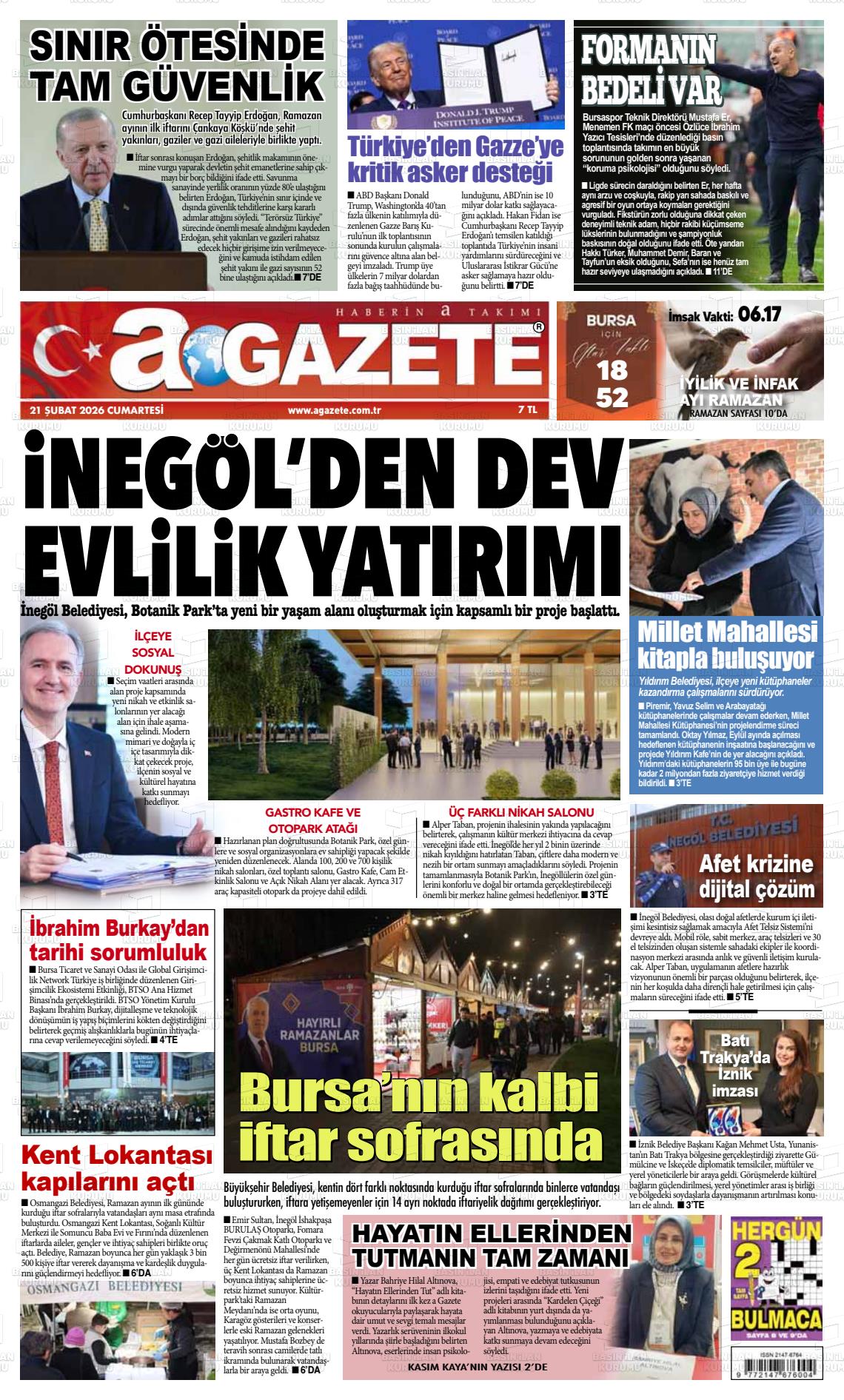 Bursa Agazete 21.02.2026