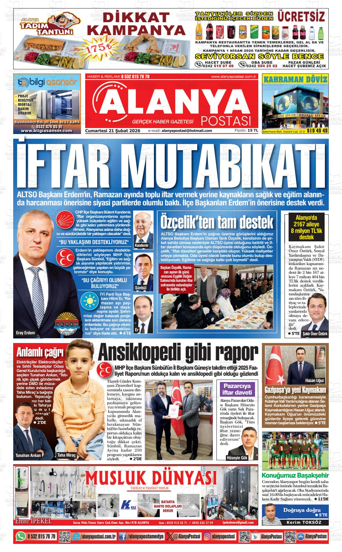 Antalya Alanyapostasi 21.02.2026