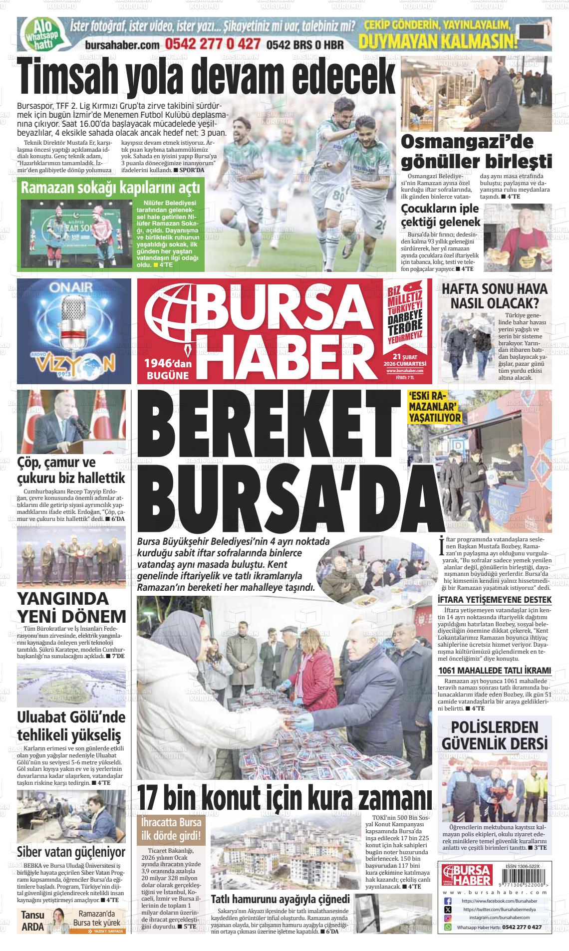 Bursa Haber 21.02.2026