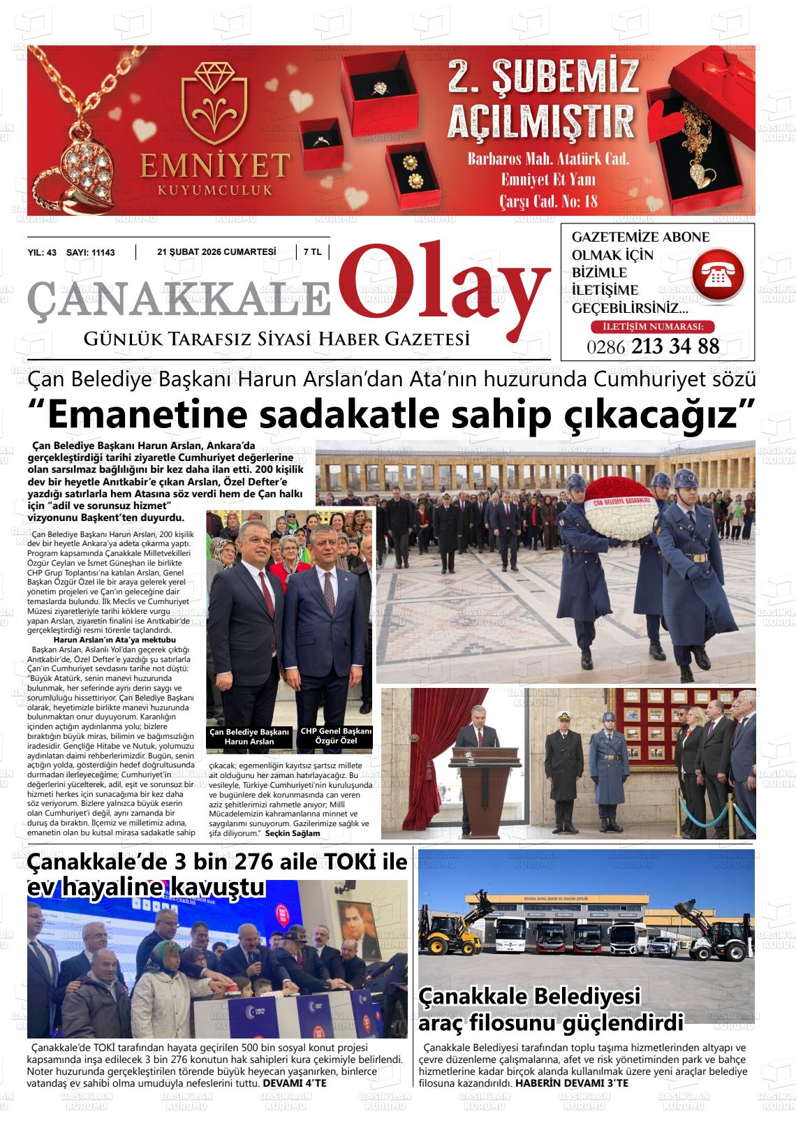 Canakkale Olay 21.02.2026
