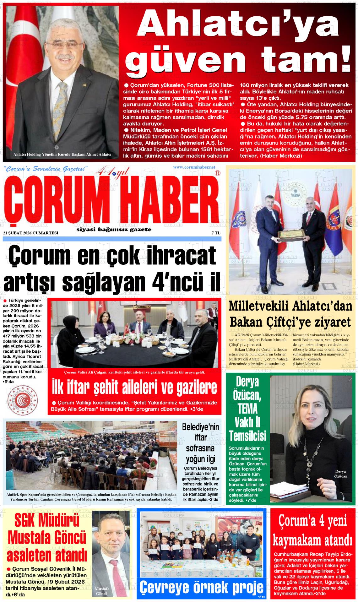 Corum Haber 21.02.2026