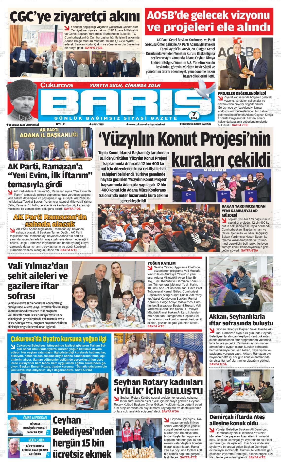 Adana Cukurovabaris 21.02.2026