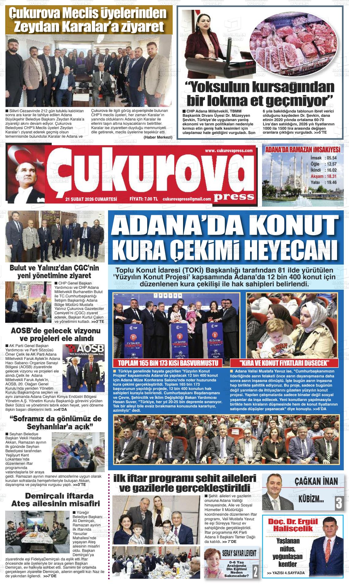 Adana Cukurovapress 21.02.2026