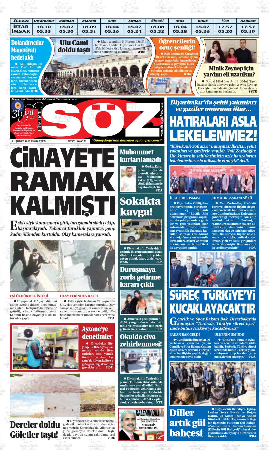 Diyarbakir Soz 21.02.2026