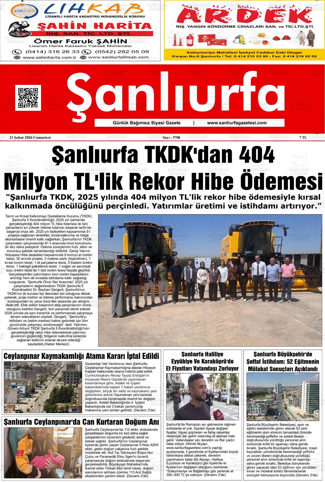 Sanliurfa Dunyadaveturkiyede 21.02.2026