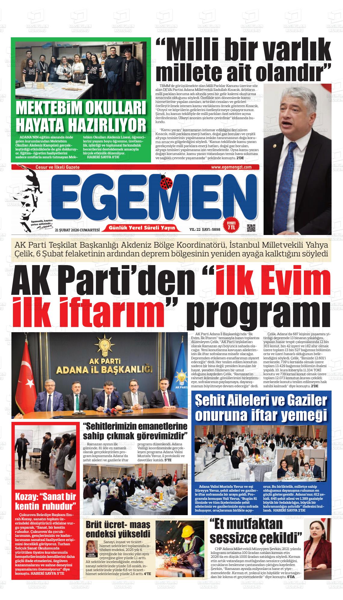 Adana Egemen 21.02.2026