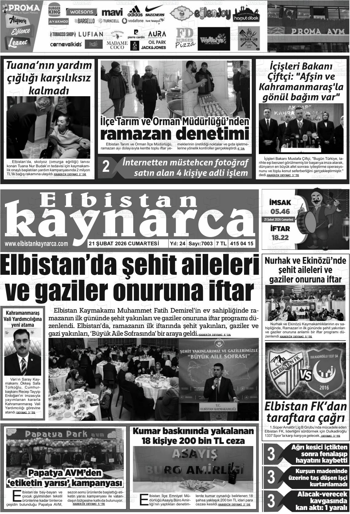 Kahramanmaras Elbistankaynarca 21.02.2026