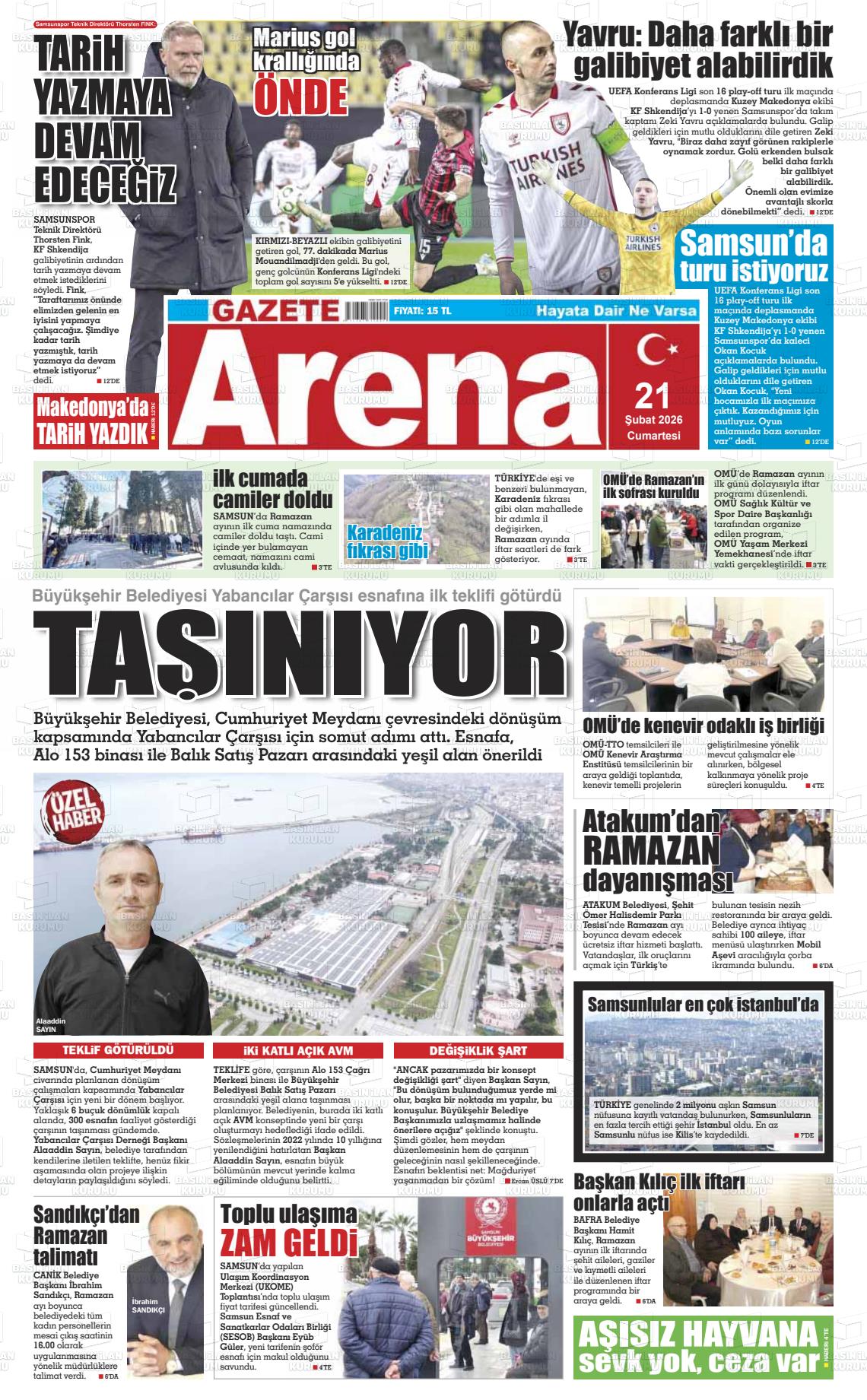 Samsun Gazetearena 21.02.2026