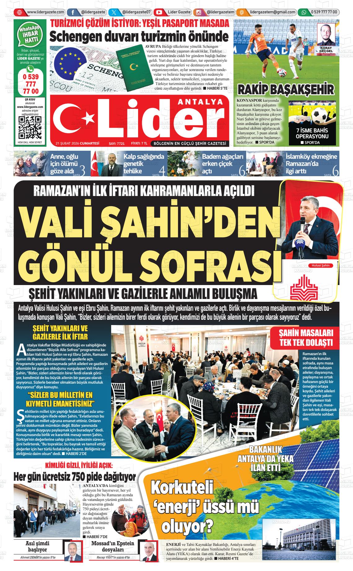 Antalya Gazetebir 21.02.2026