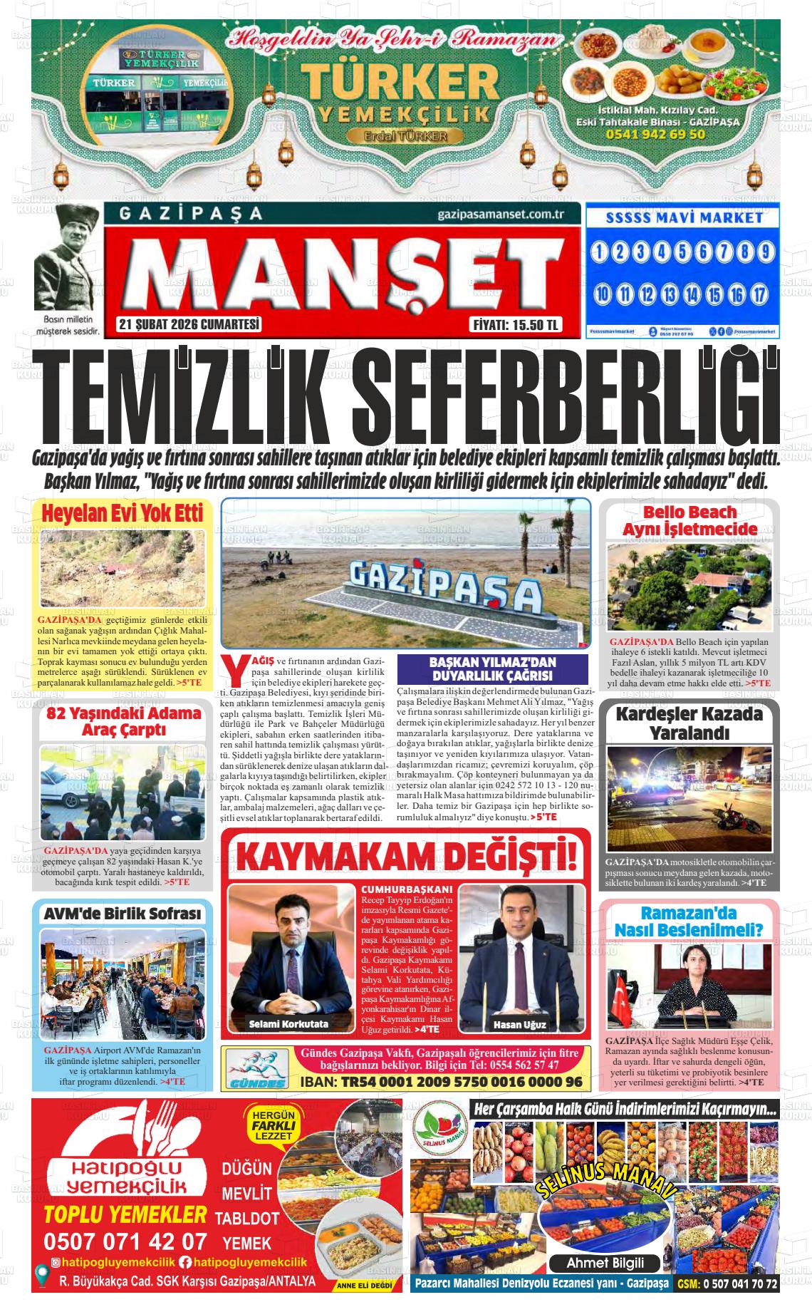 Antalya Gazipasamanset 21.02.2026