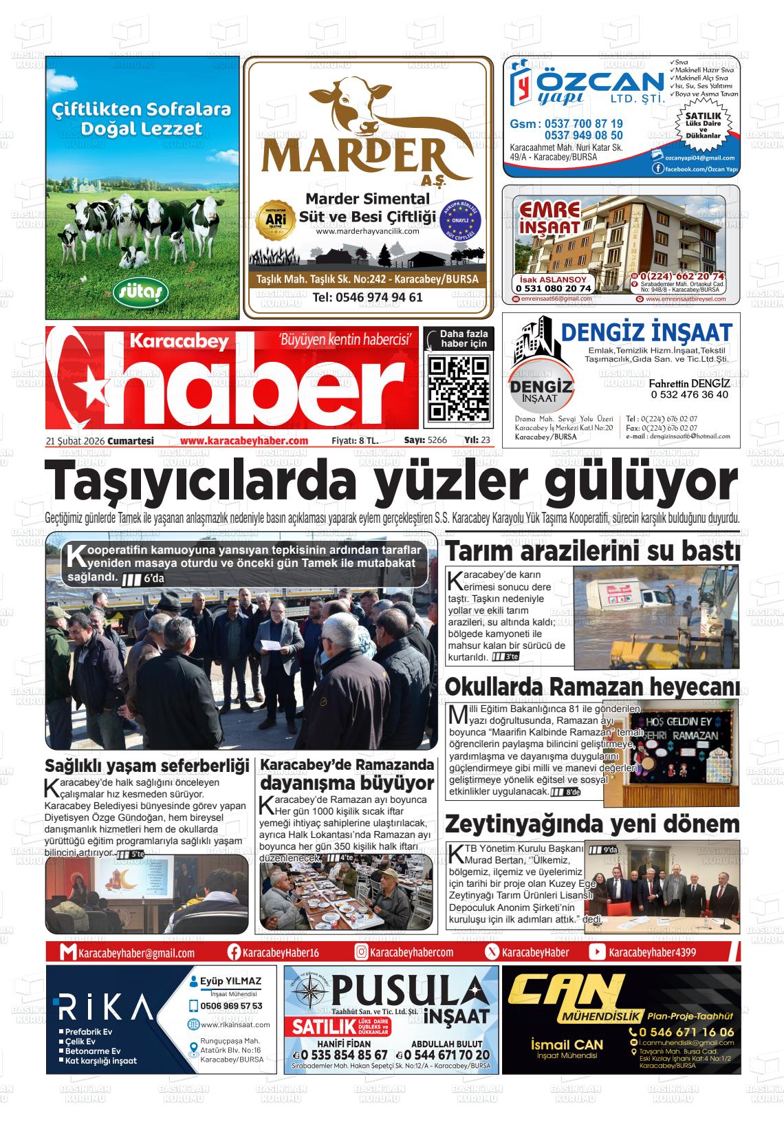 Bursa Karacabeyhaber 21.02.2026