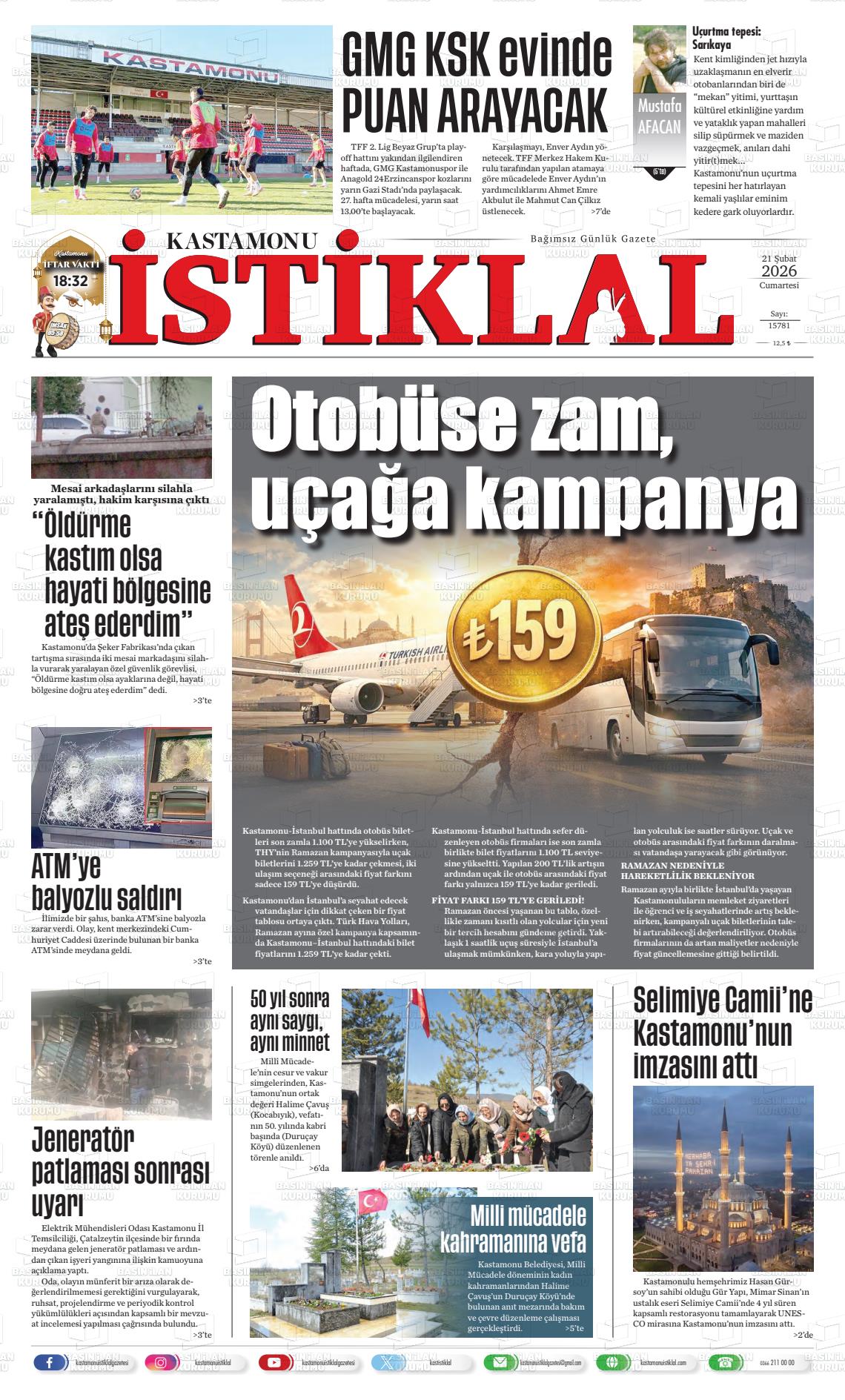 Kastamonu 21.02.2026