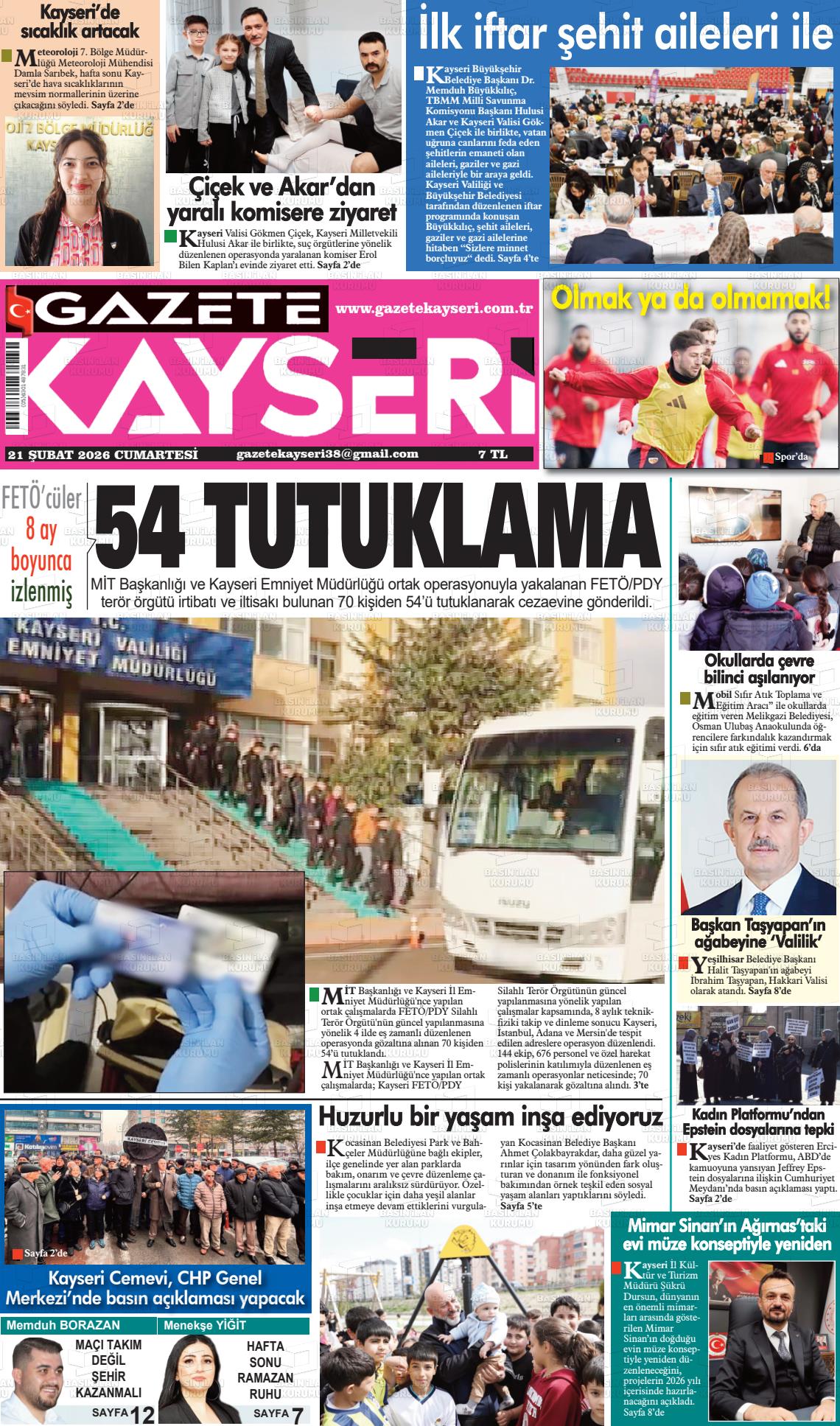 Kayseri Haber 38 21.02.2026