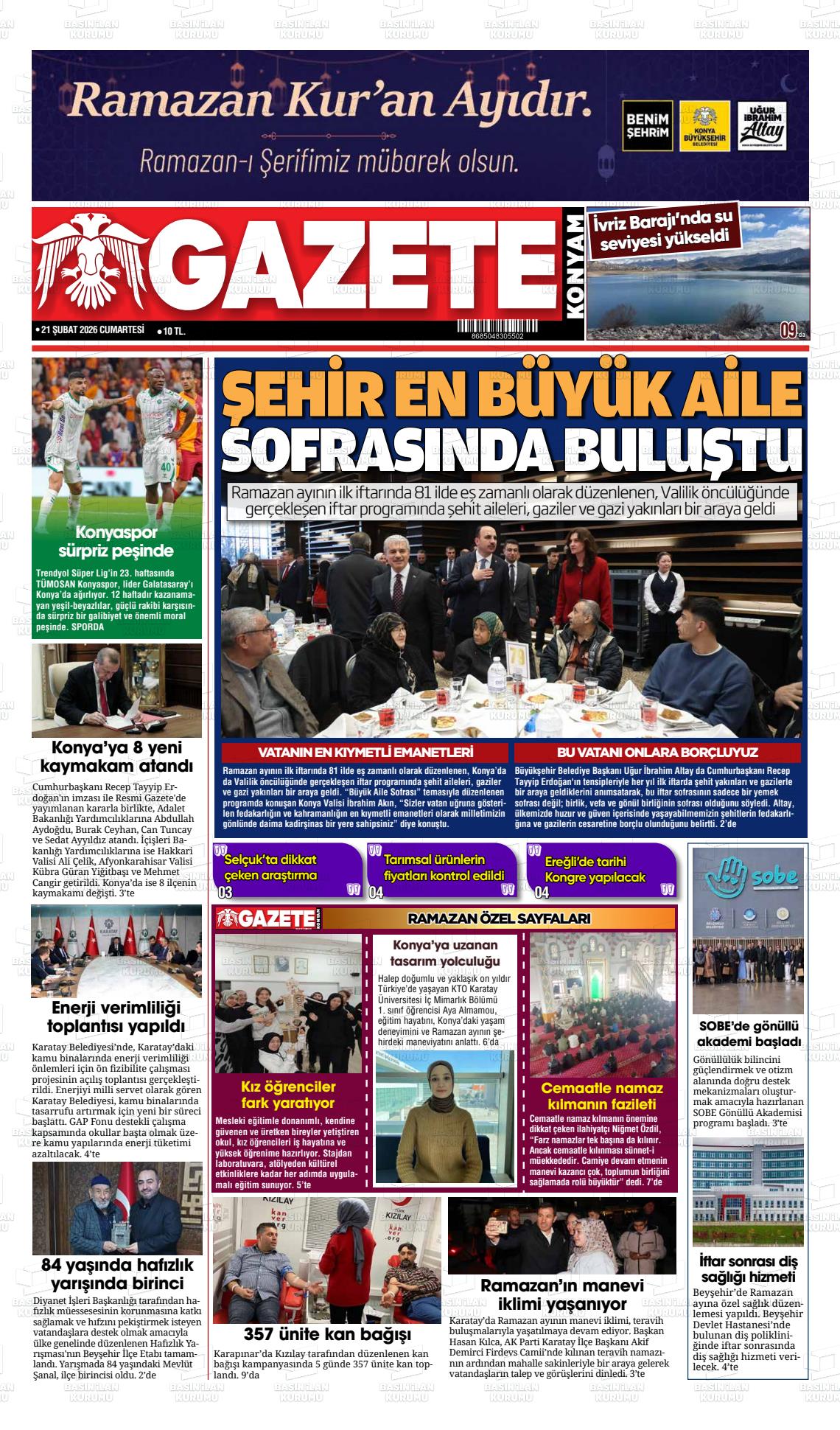 Konya Yenigun 21.02.2026