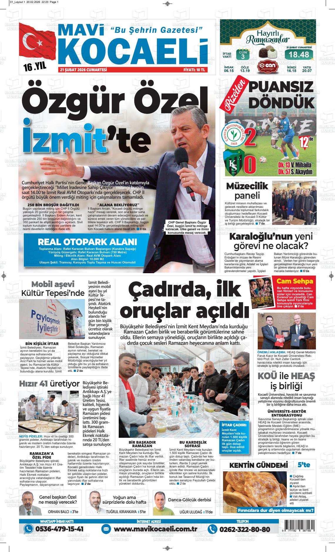 Kocaeli Mavi 21.02.2026