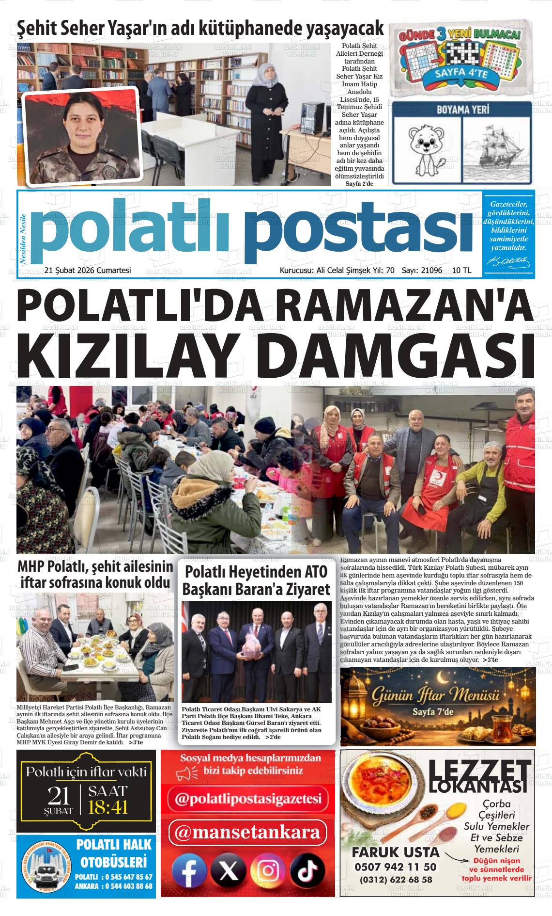 Ankara Polatlipostasi 21.02.2026