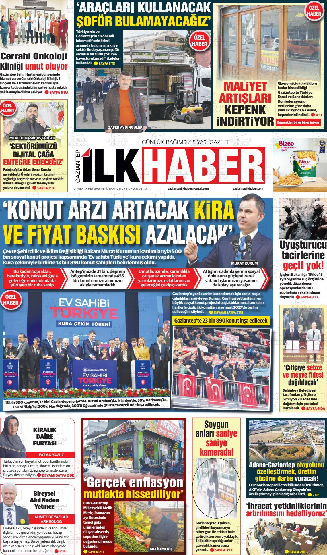 Sabah(gaziantep) 21.02.2026