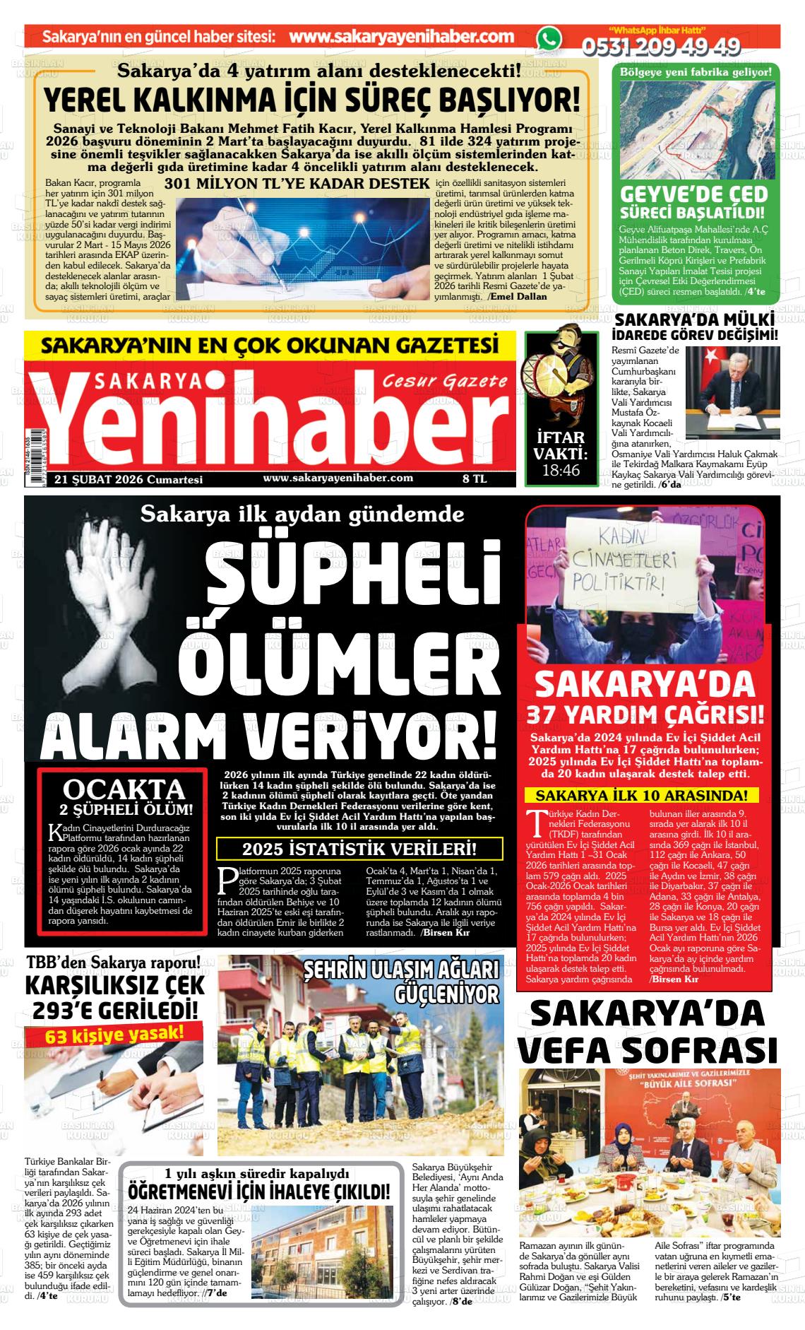 Sakarya Yenihaber 21.02.2026