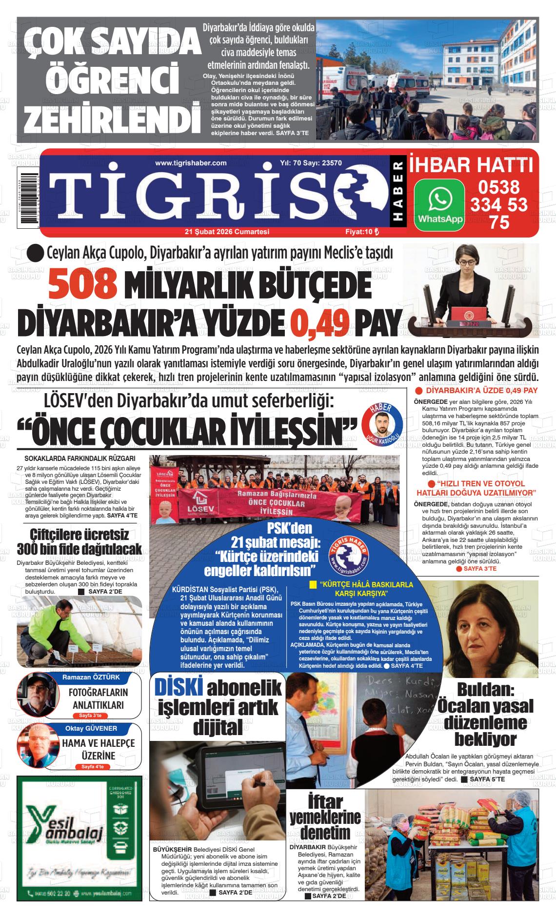 Diyarbakir Tirgis 21.02.2026