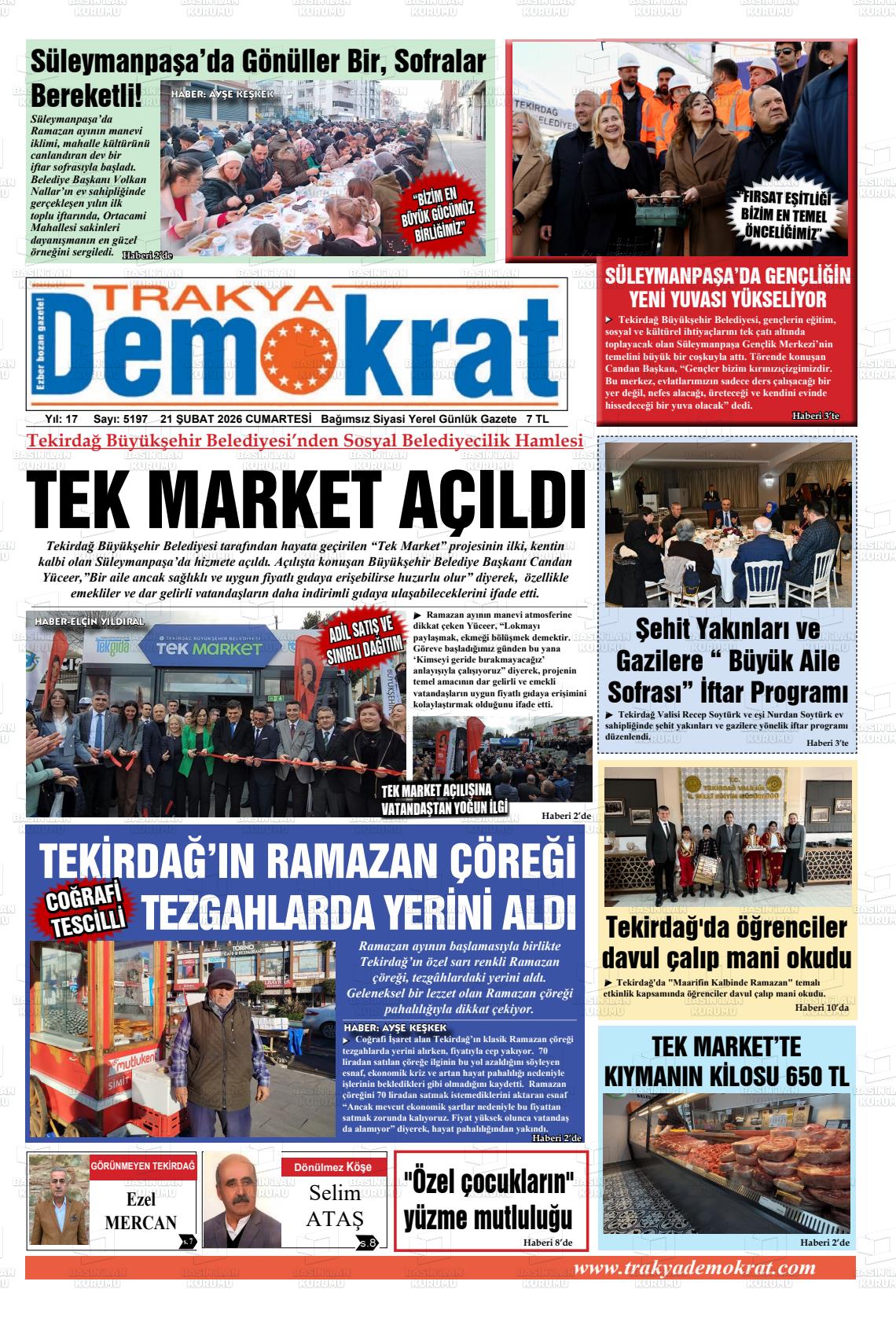 Tekirdag Trakyademokrat 21.02.2026