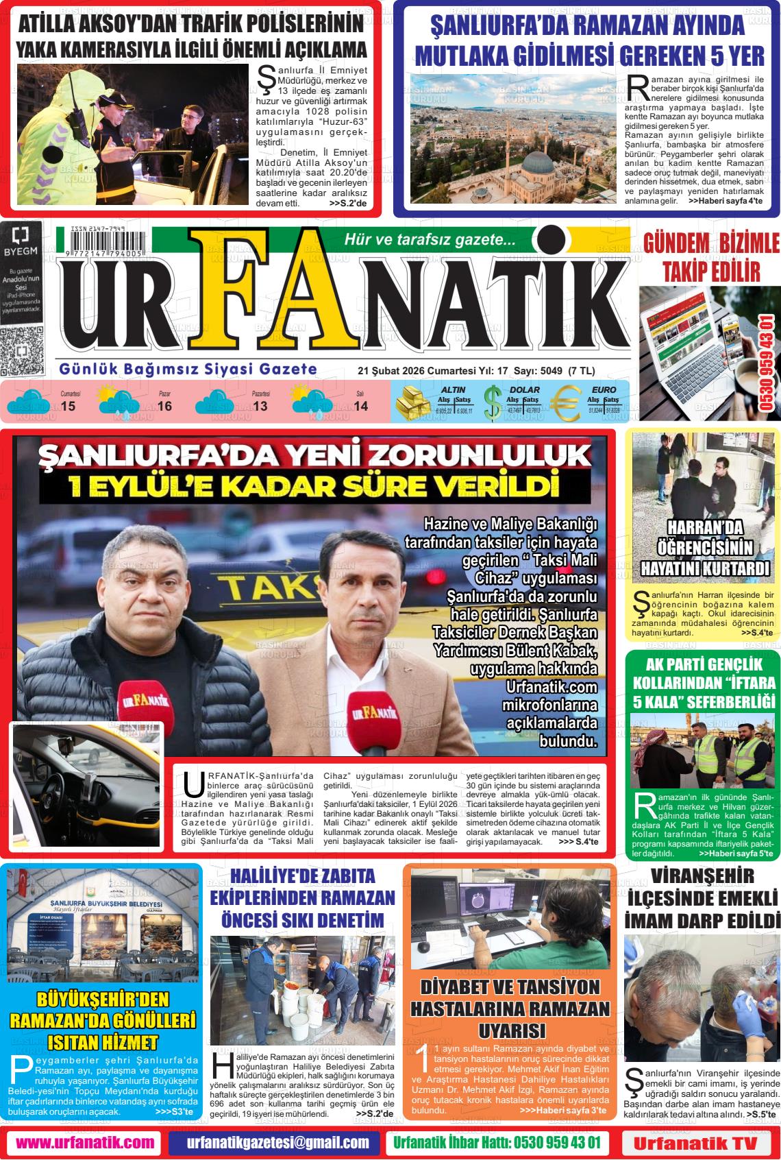 Sanliurfa Urfanatik 21.02.2026