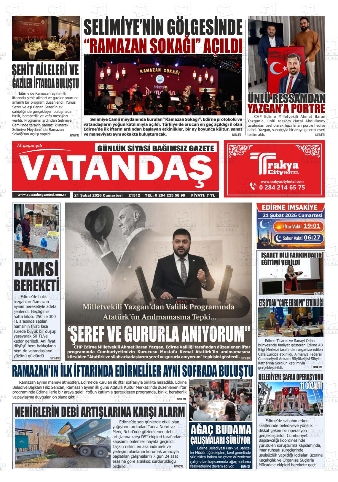 Edirne Vatandas 21.02.2026