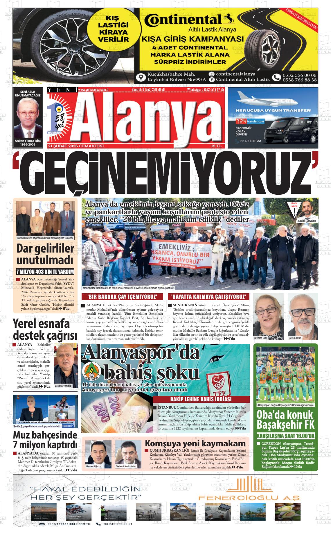 Antalya Yenialanya 21.02.2026