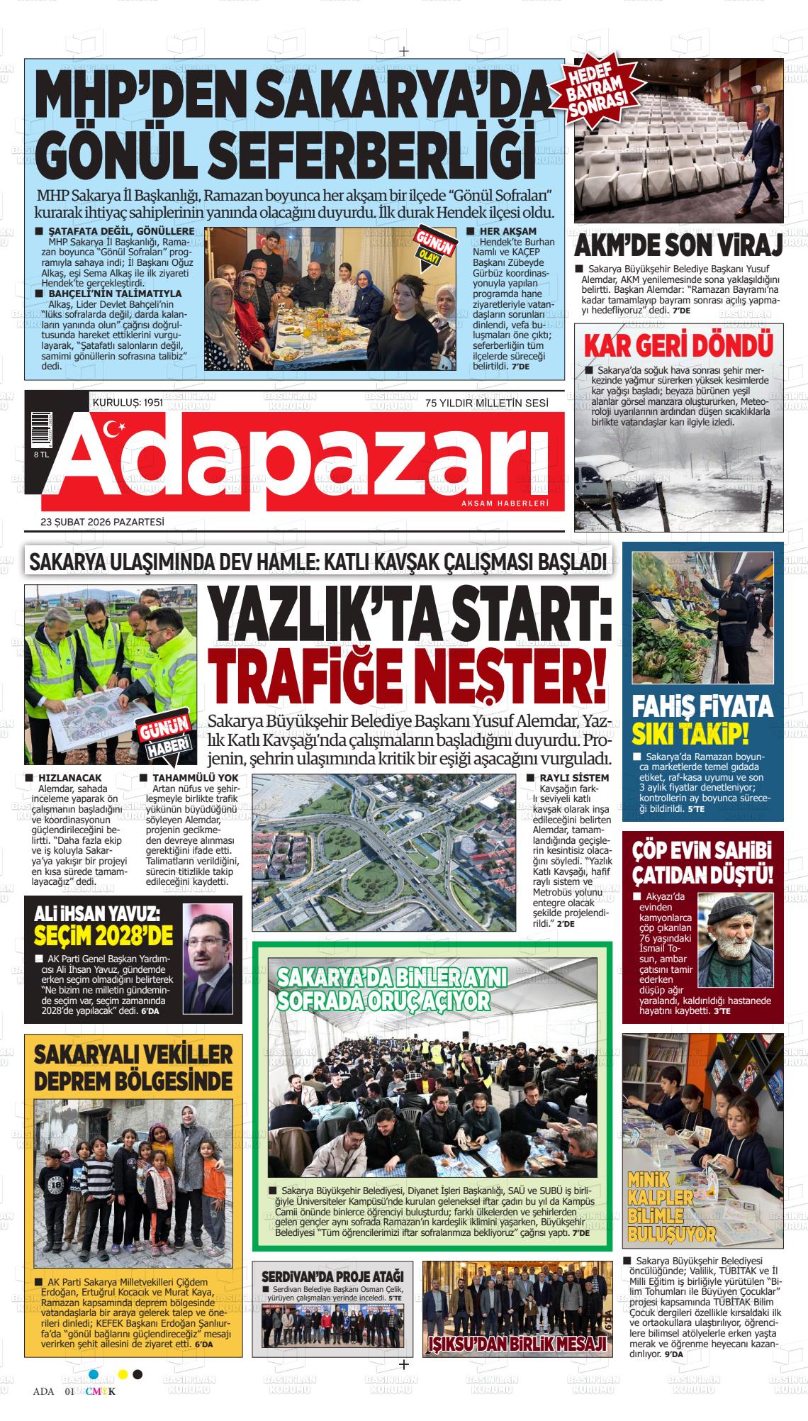 Sakarya Adapazariaksamhaberleri 23.02.2026