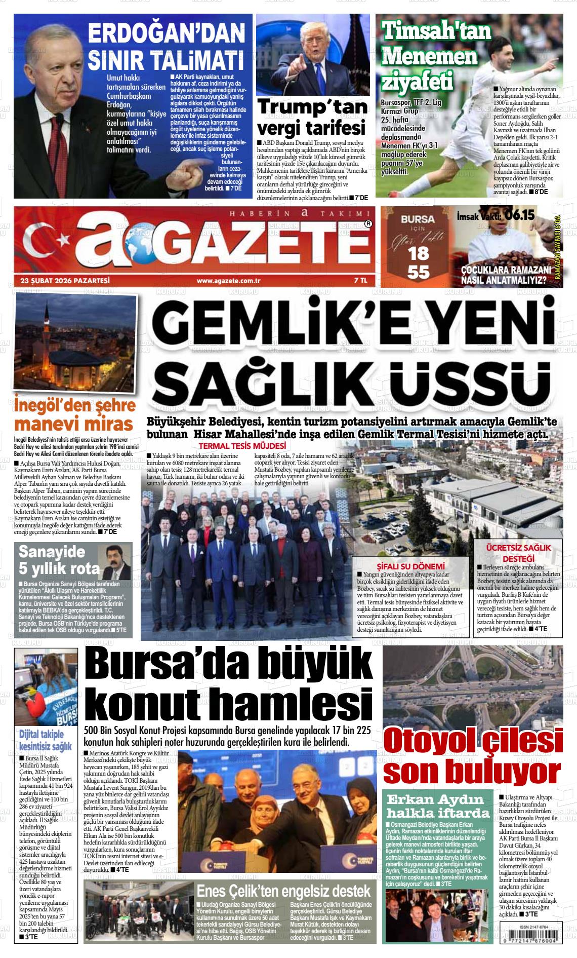 Bursa Agazete 23.02.2026