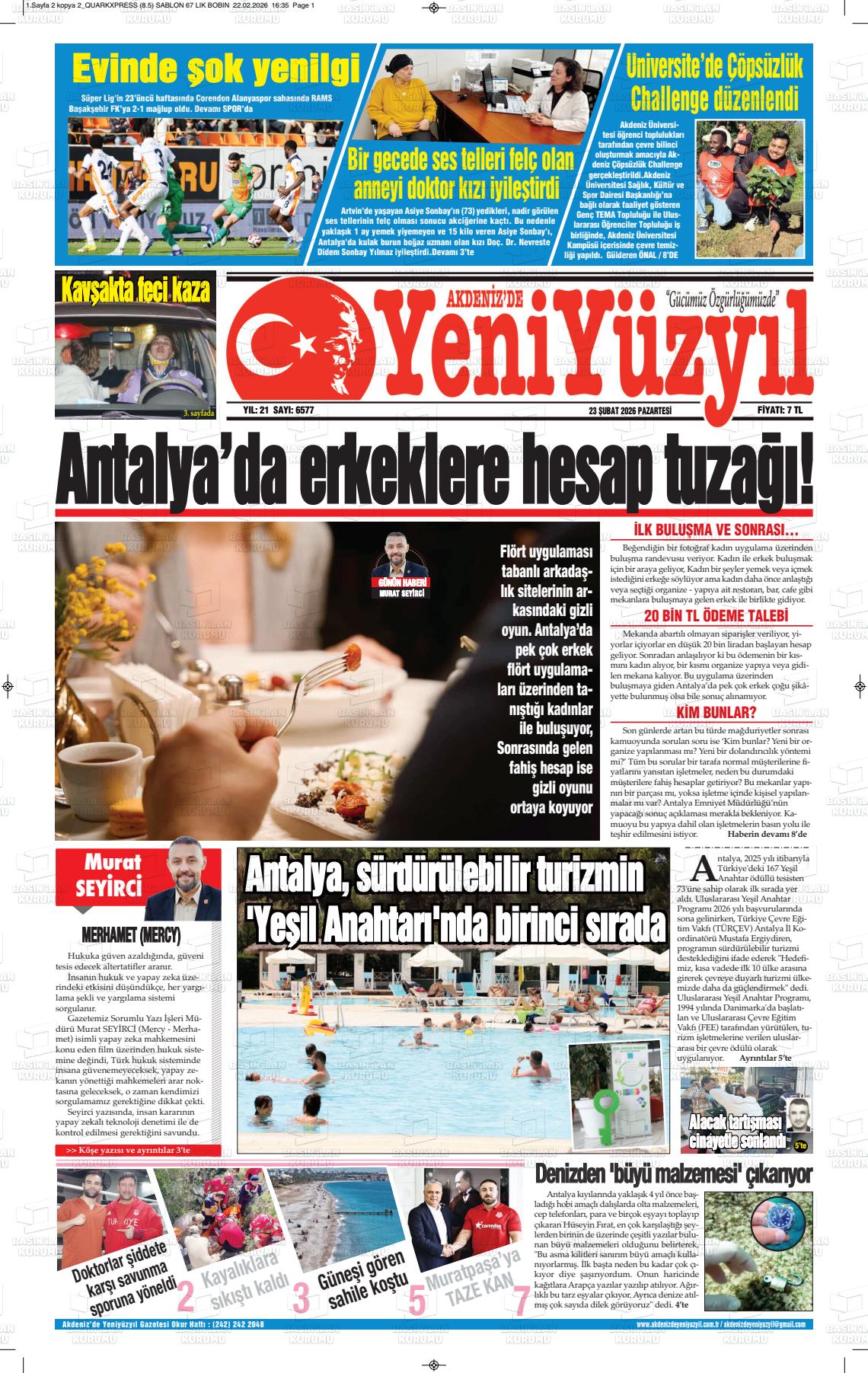 Antalya Akdenizdeyeniyuzyil 23.02.2026