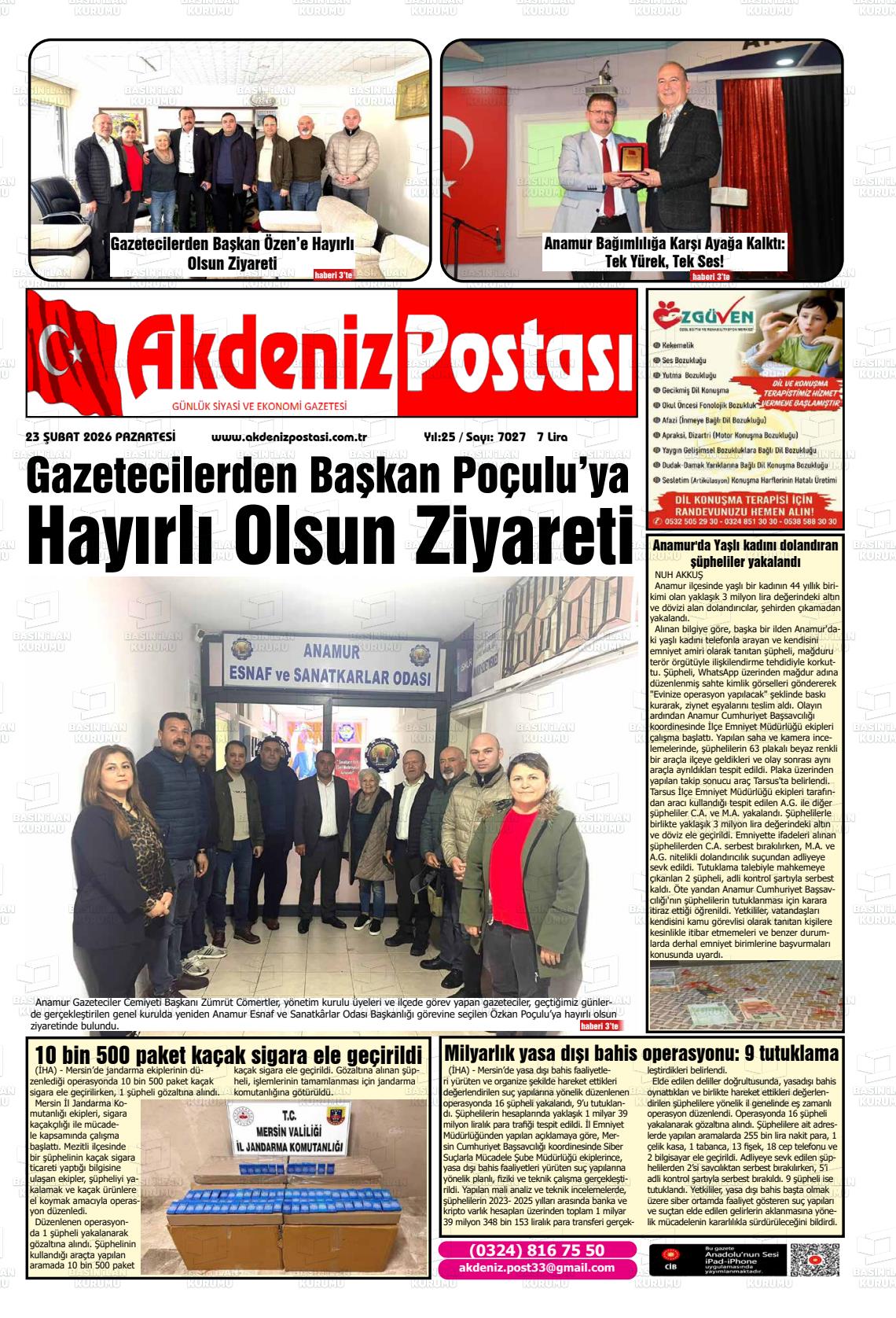 Mersin Akdenizpostasi 23.02.2026