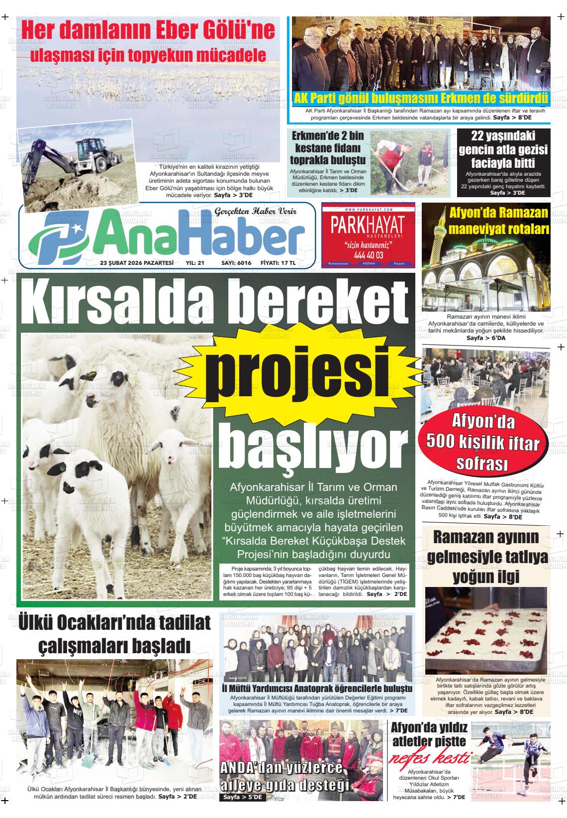 Afyonkarahisar Anahaber 23.02.2026