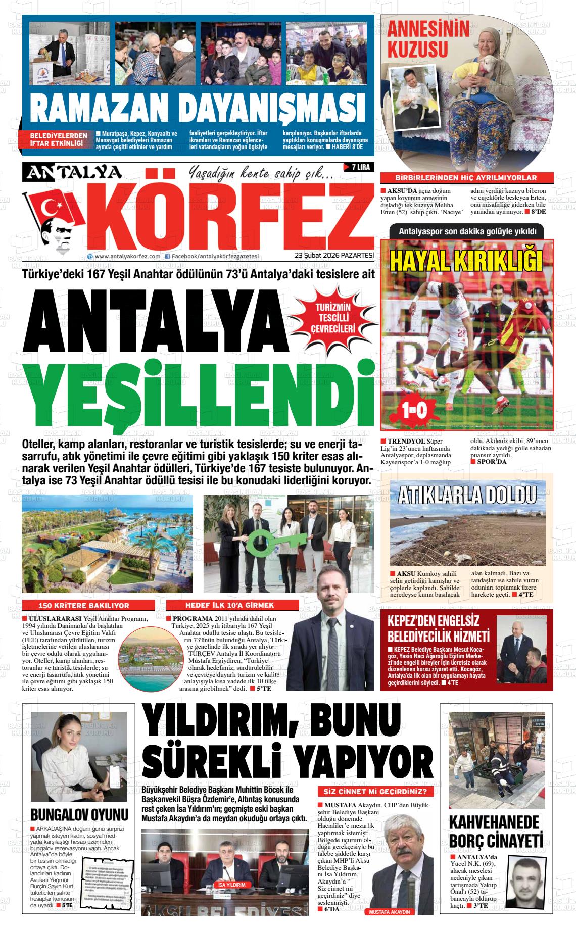 Antalya Korfez 23.02.2026
