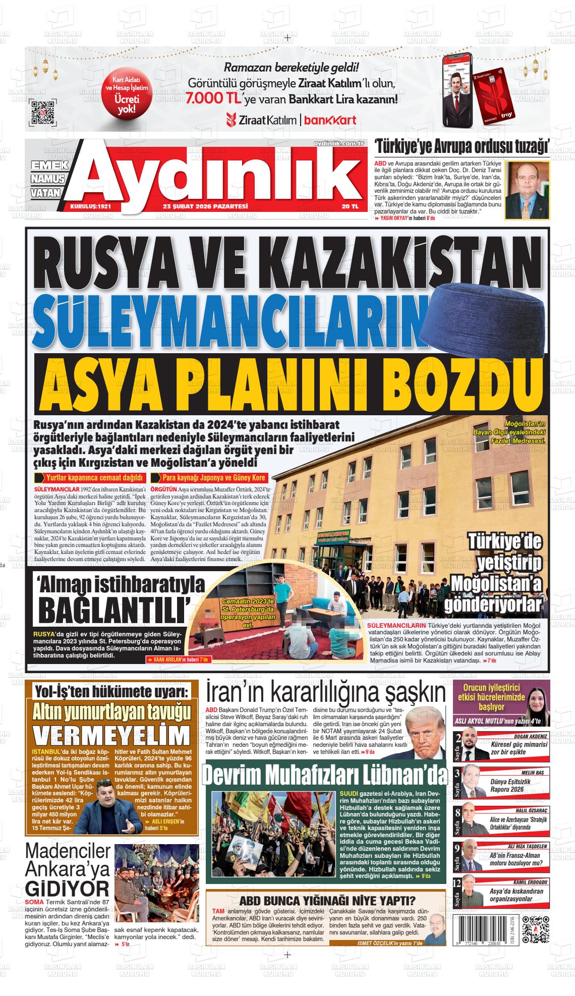 Istanbul Aydinlikvatanemeknamus 23.02.2026