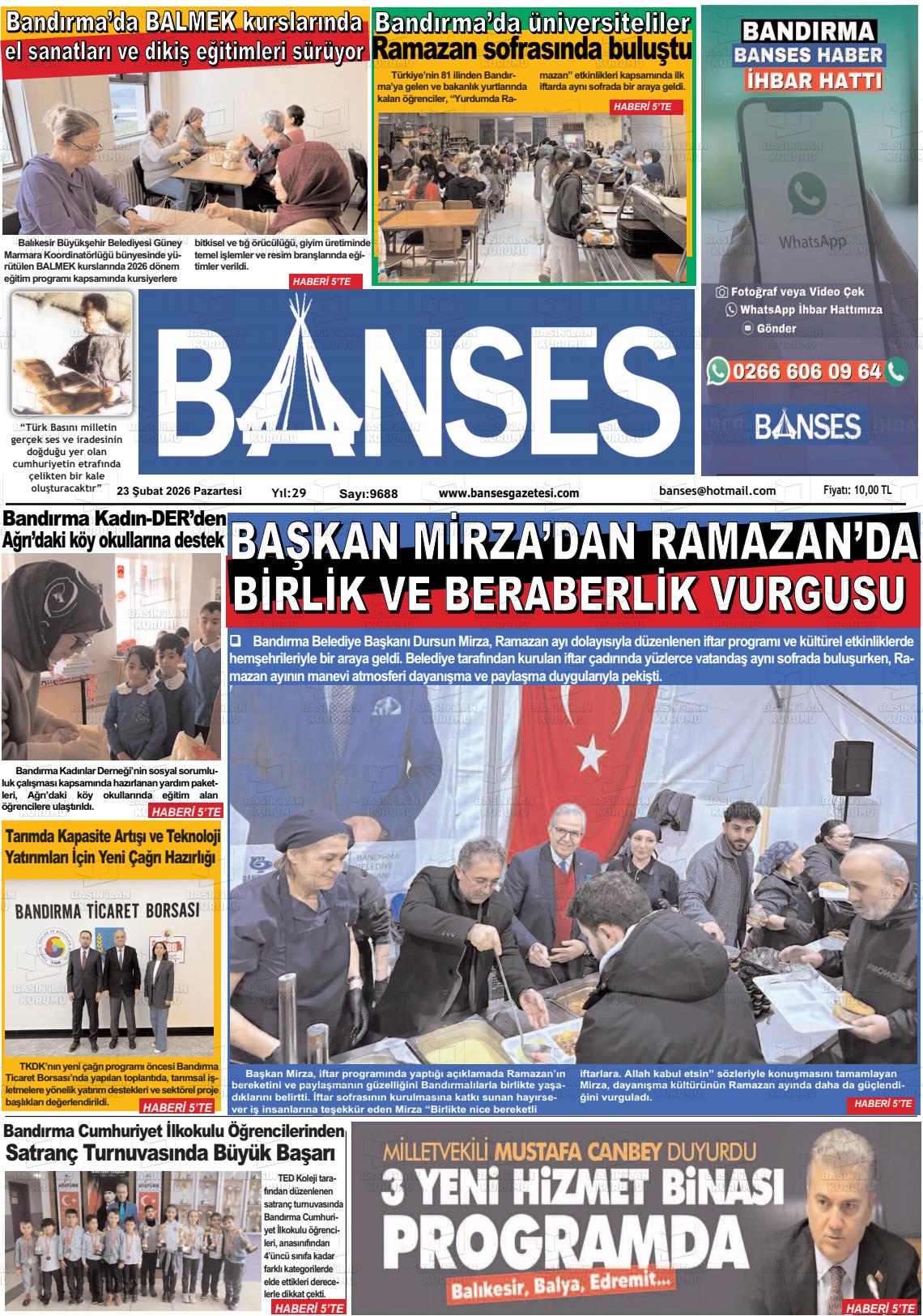 Balikesir Banses 23.02.2026