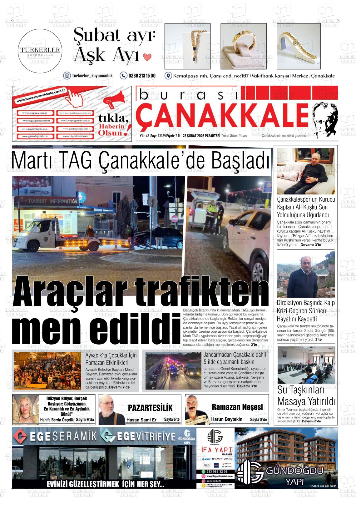 Canakkale Burasi 23.02.2026