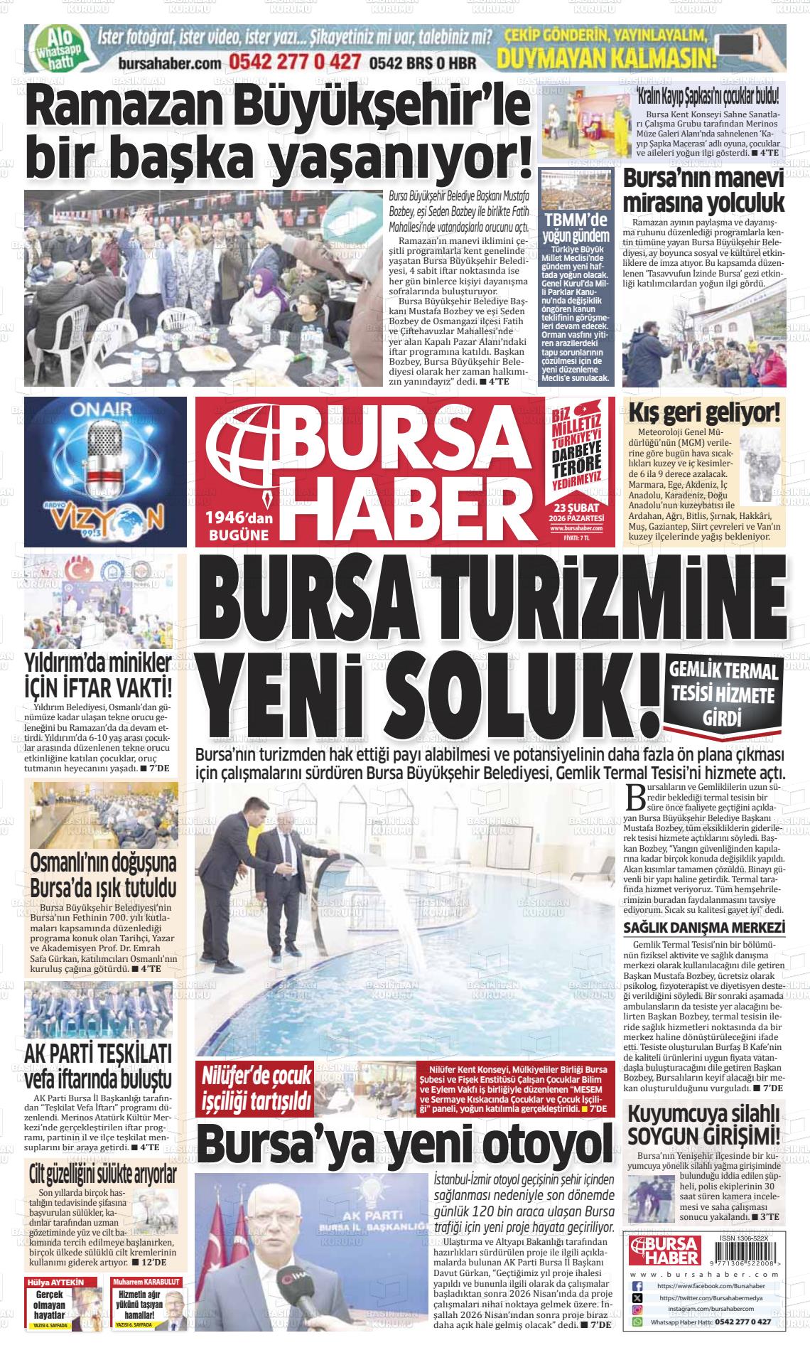 Bursa Haber 23.02.2026