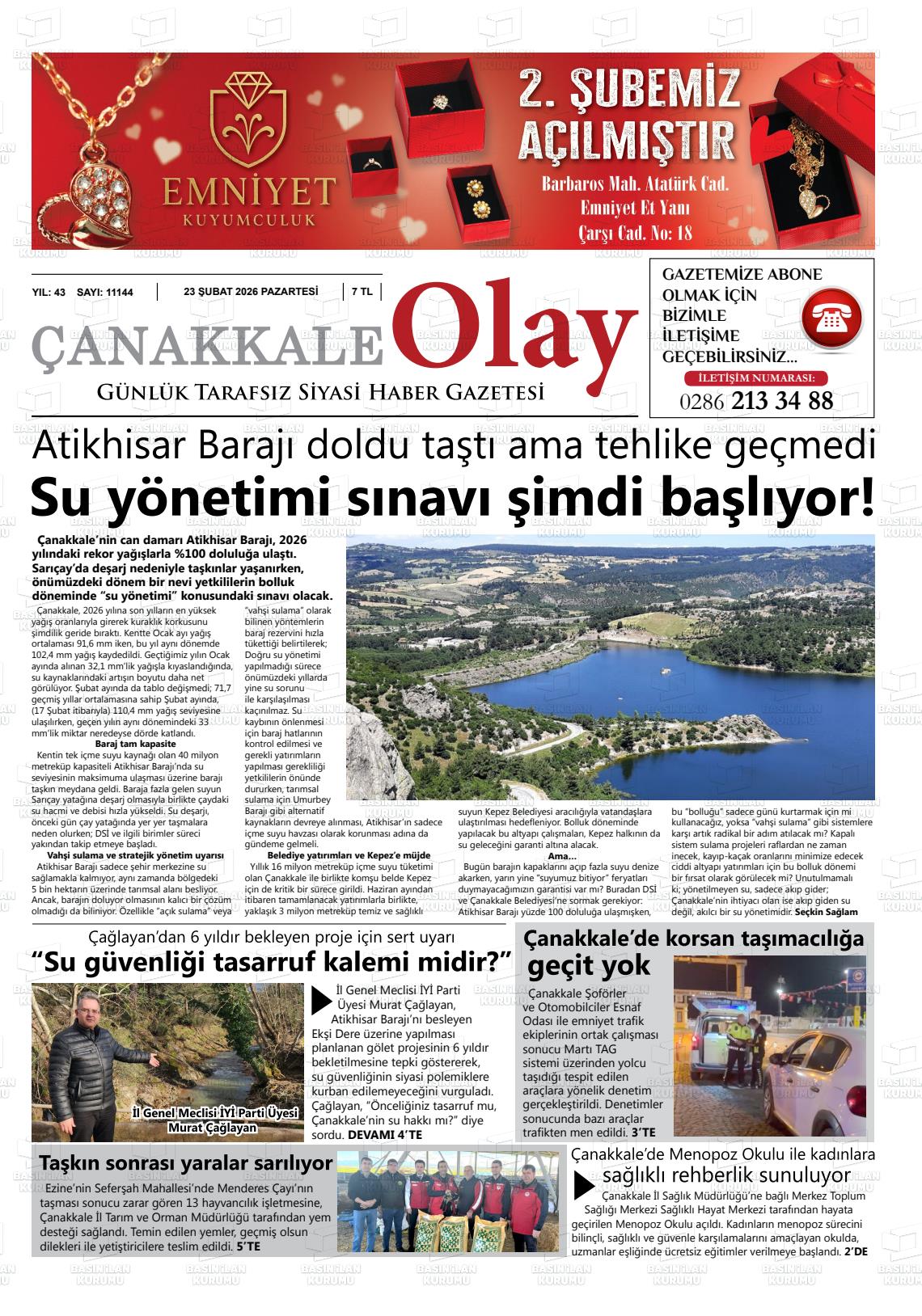 Canakkale Olay 23.02.2026