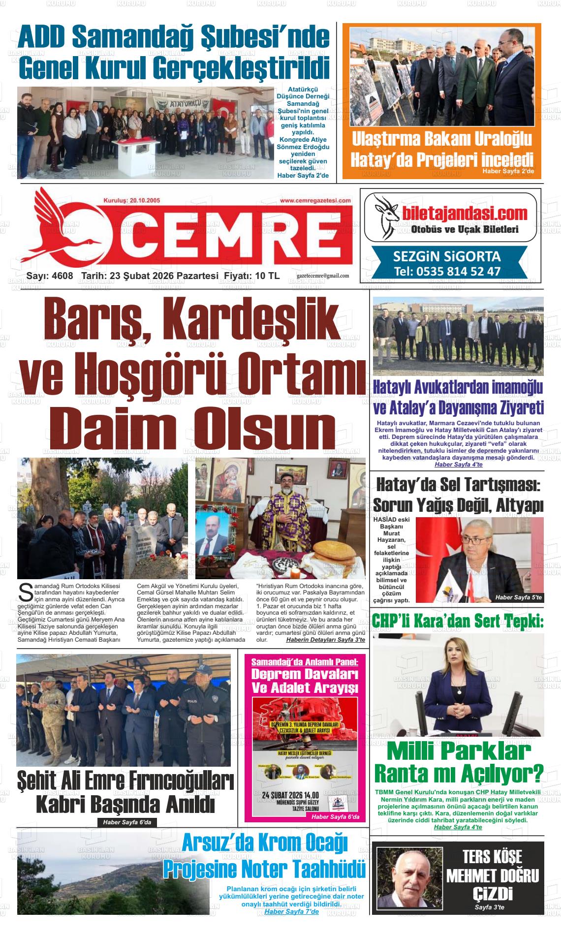 Hatay Cemre 23.02.2026