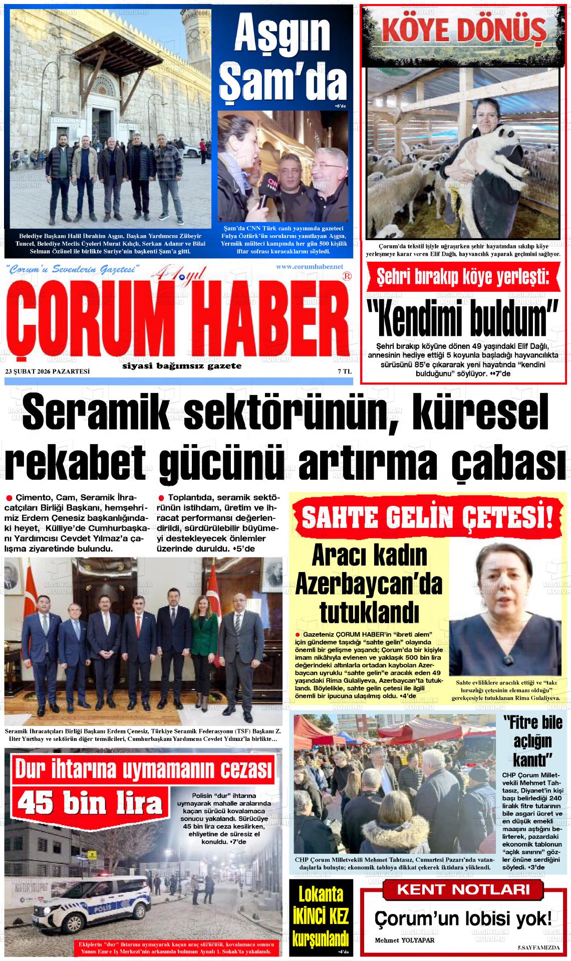 Corum Haber 23.02.2026