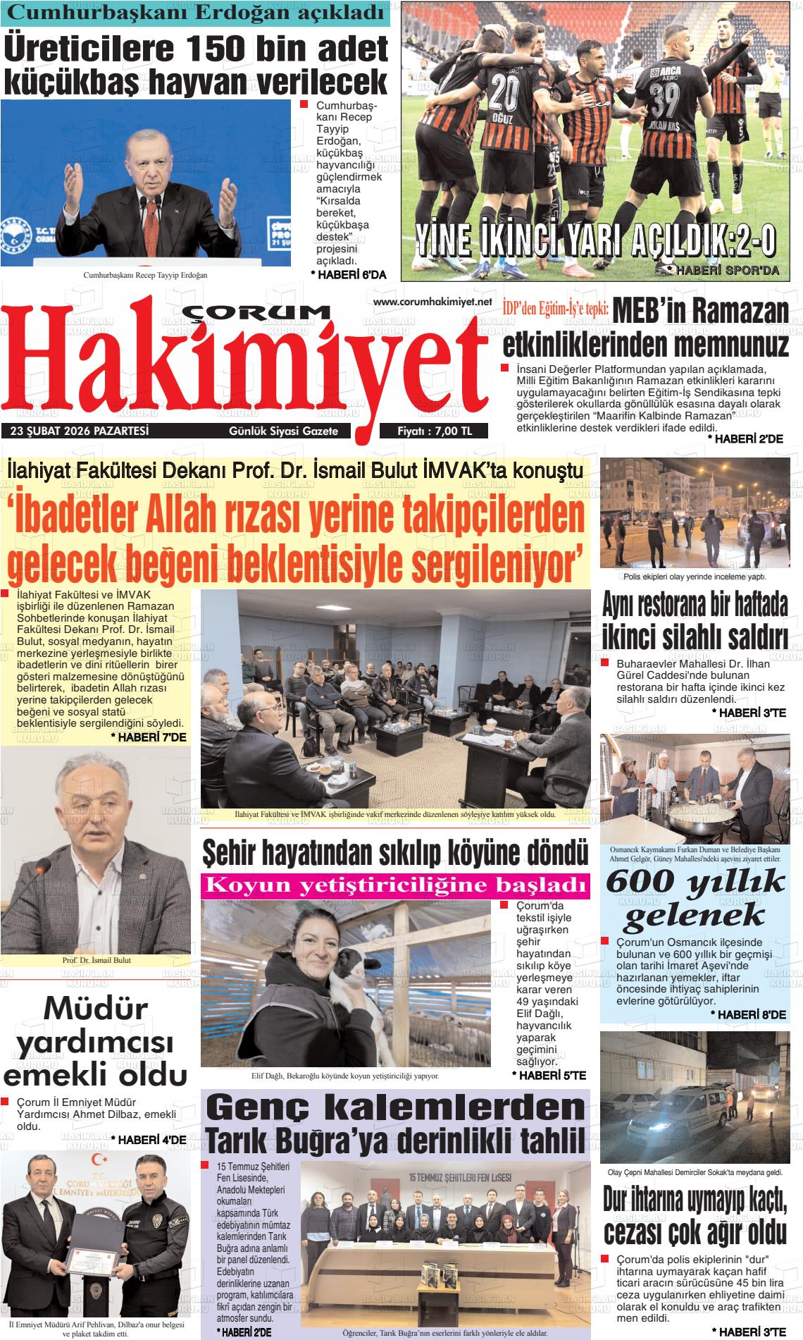 Corum Hakimiyet 23.02.2026