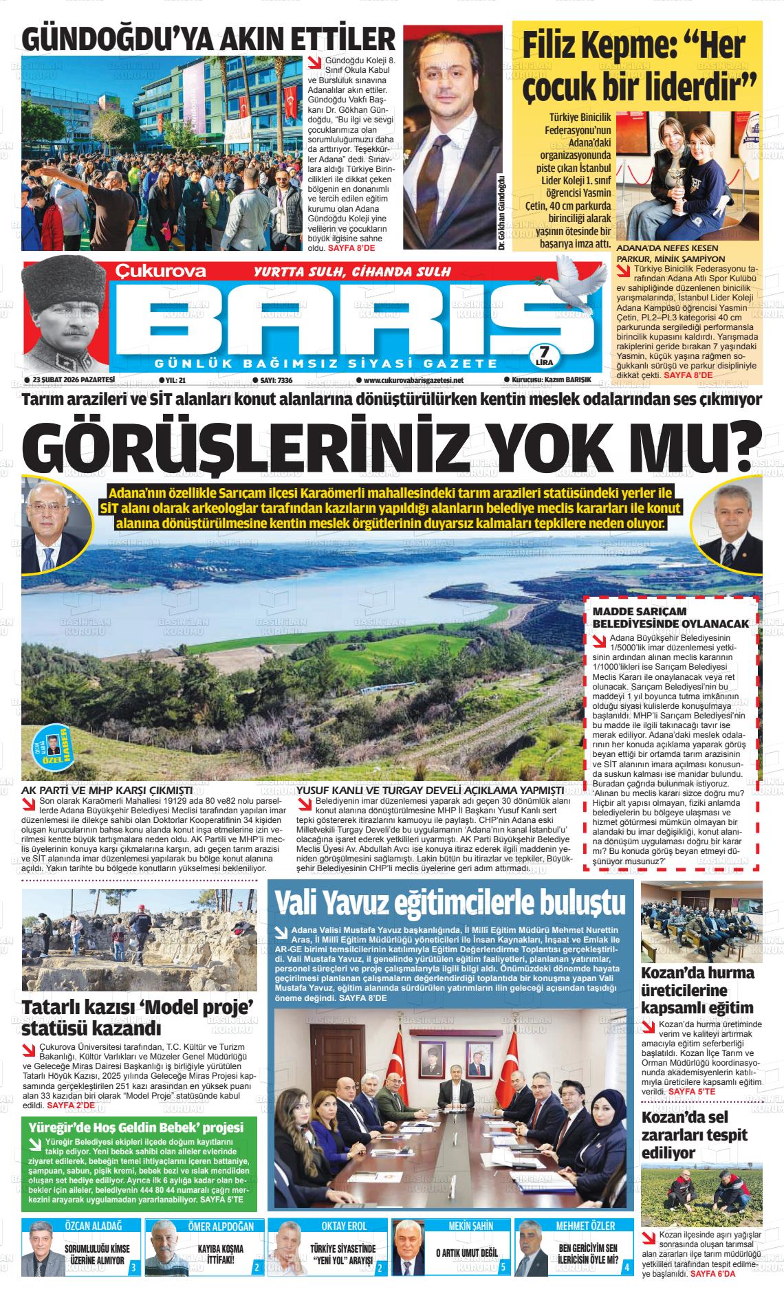 Adana Cukurovabaris 23.02.2026