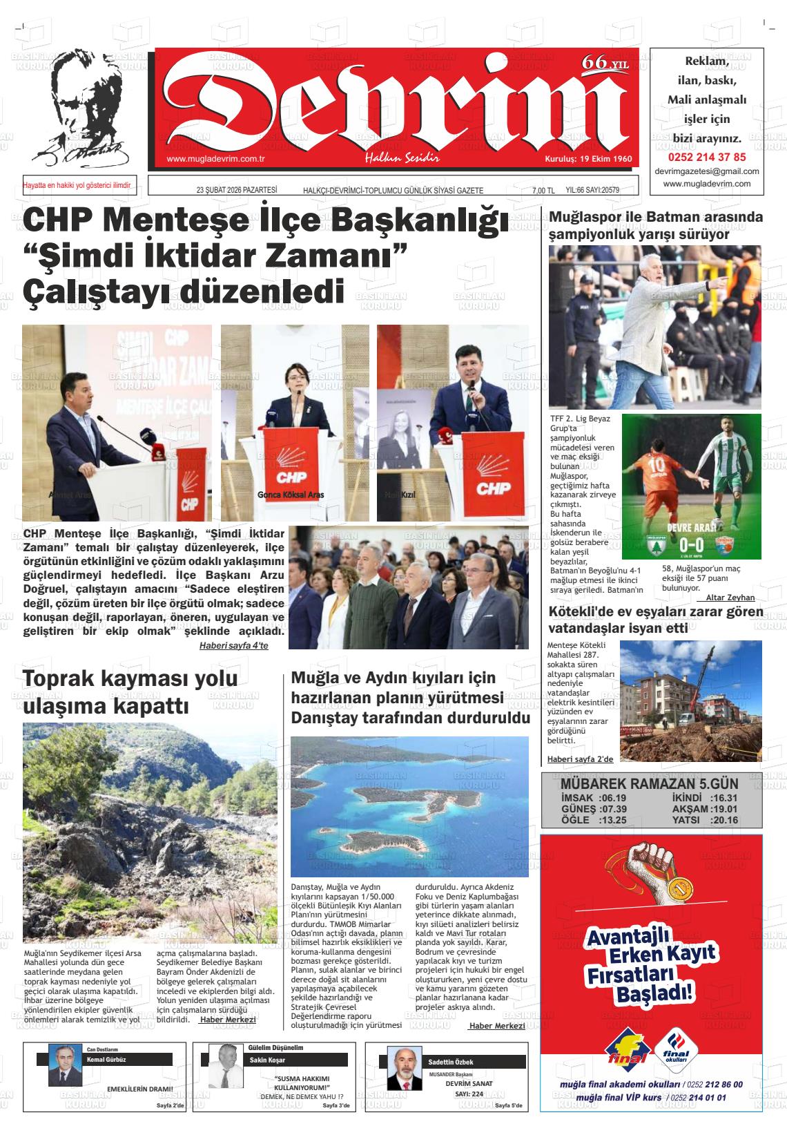 Tekirdag Devrim 23.02.2026