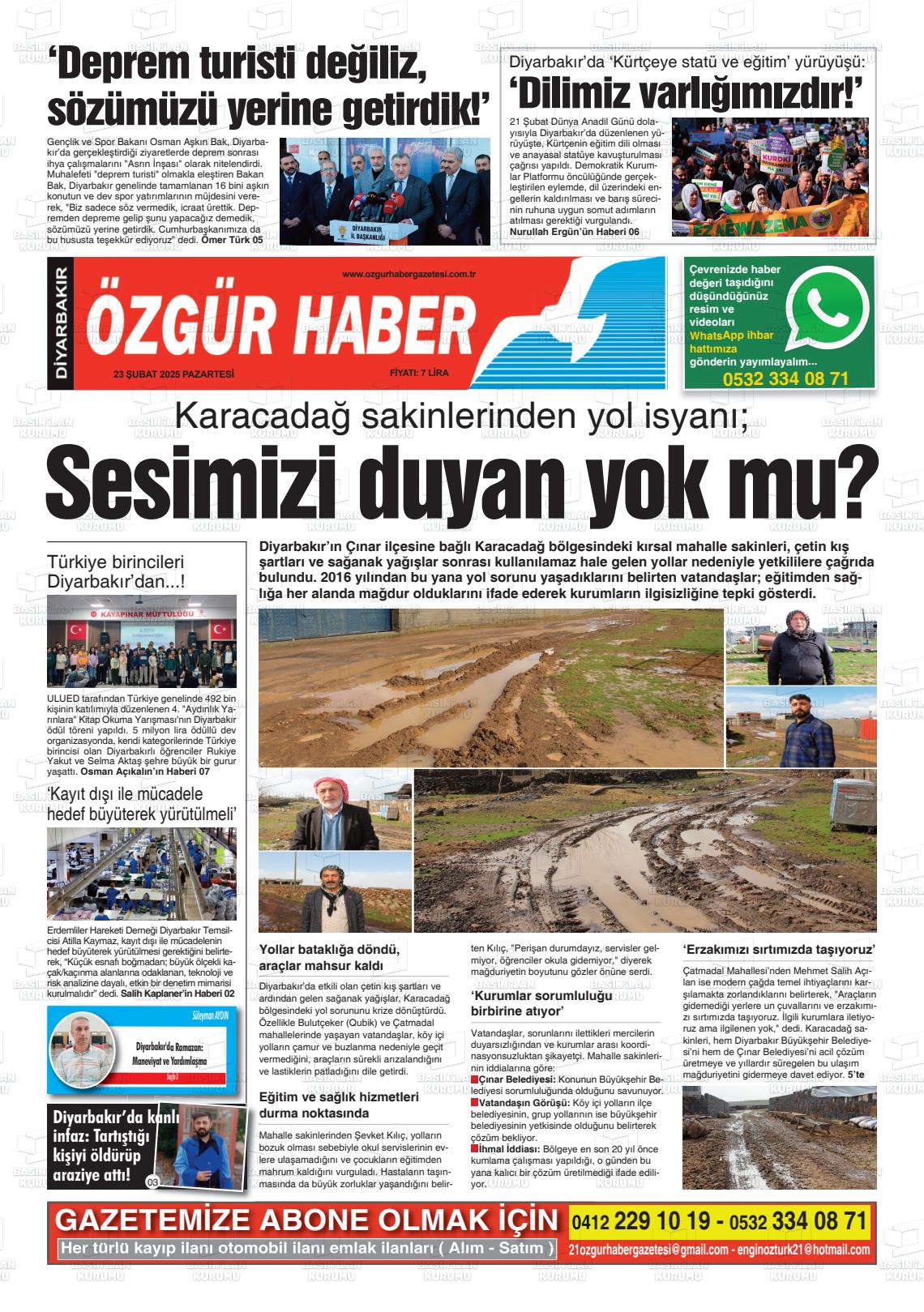 Diyarbakir Ozgurhaber 23.02.2026