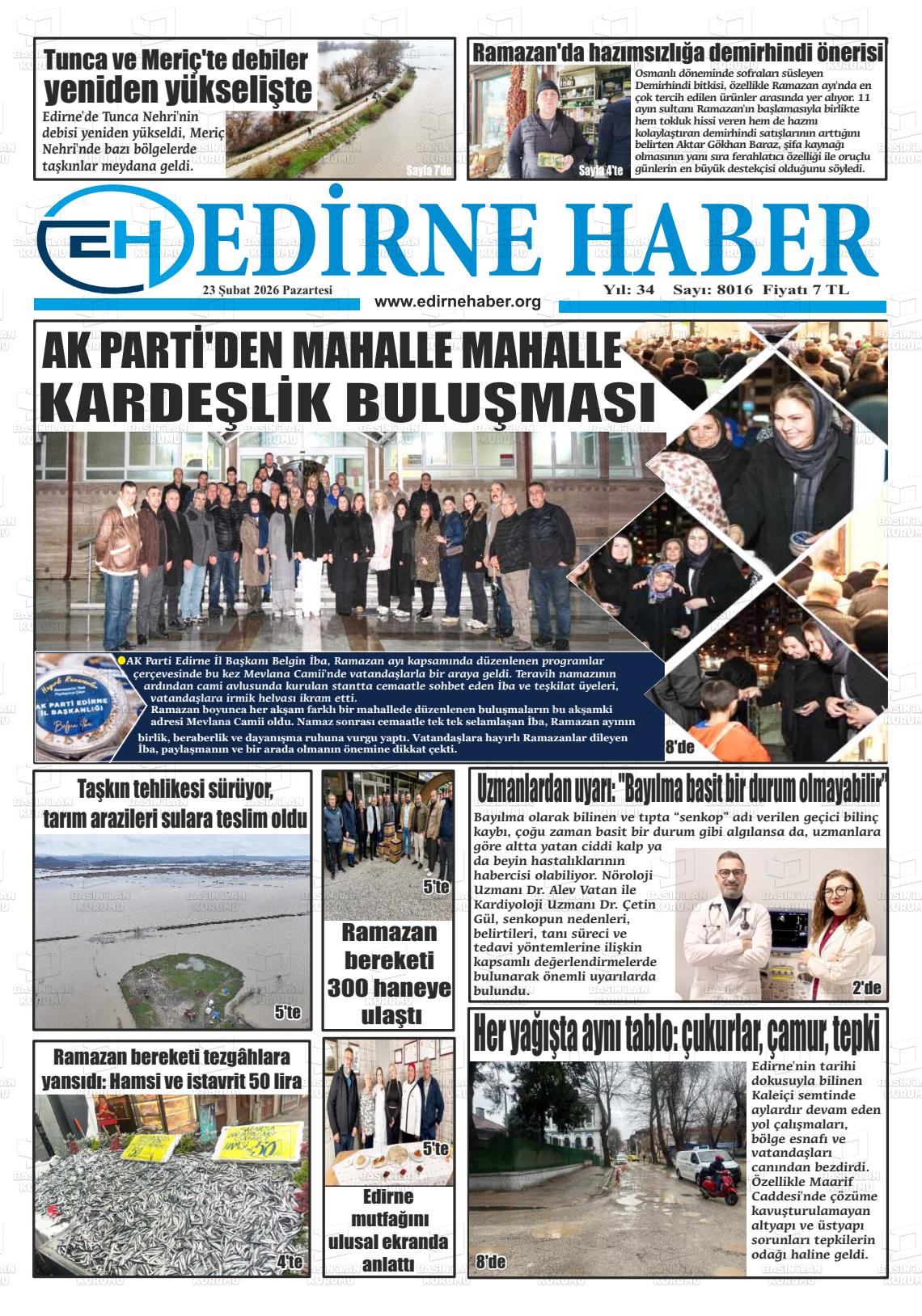 Edirne Haber 23.02.2026
