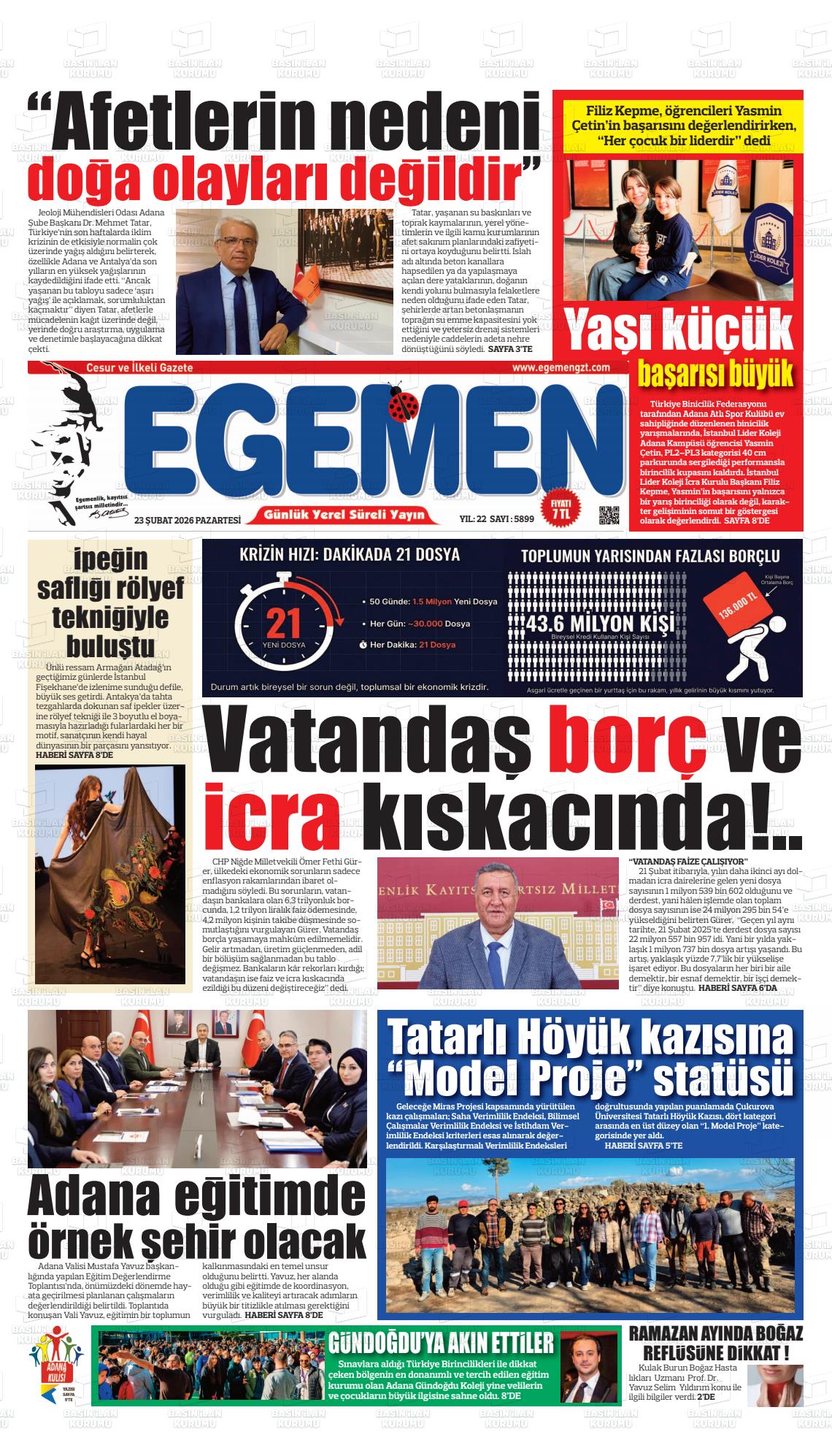 Adana Egemen 23.02.2026