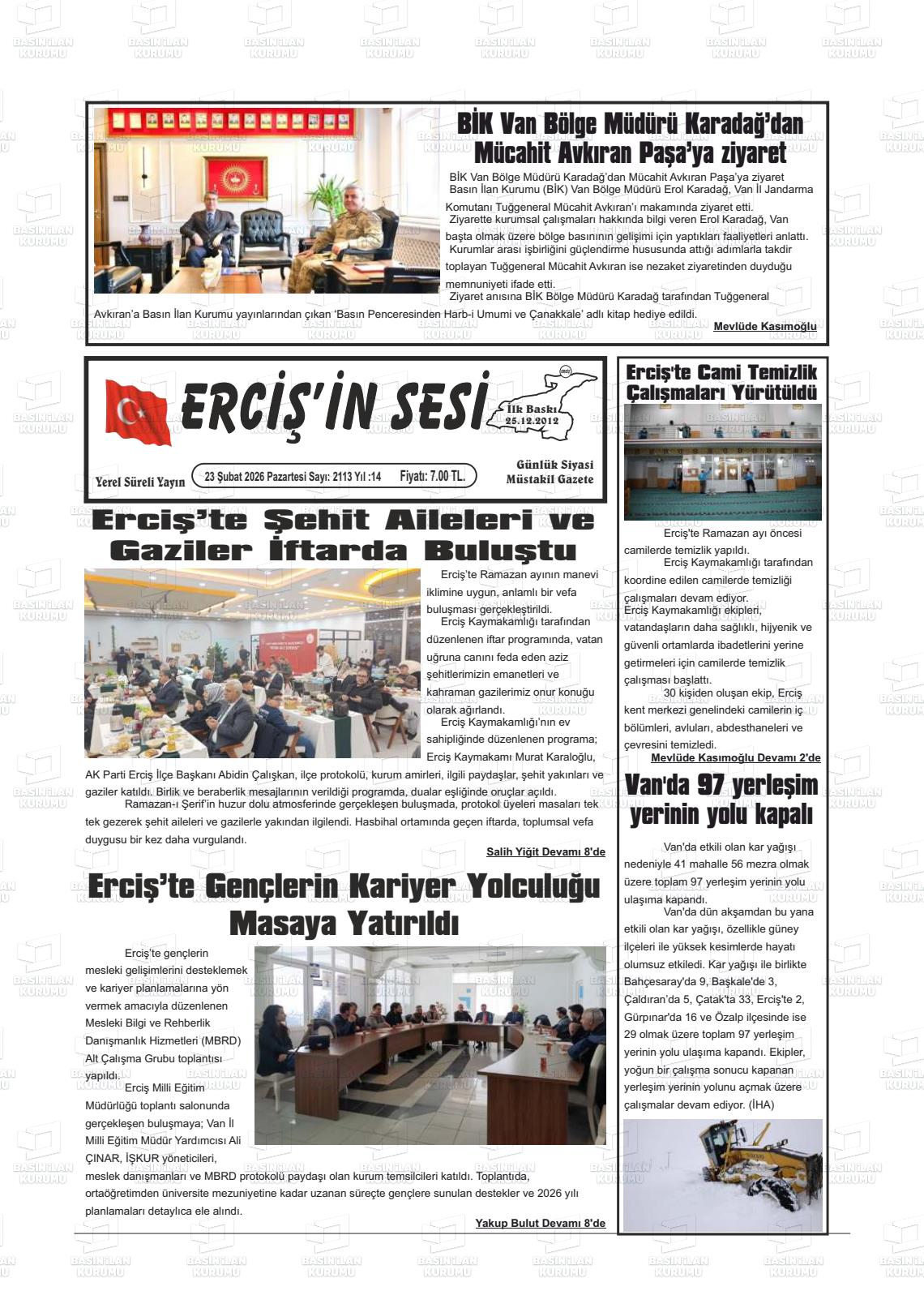 Van Ercisinsesi 23.02.2026