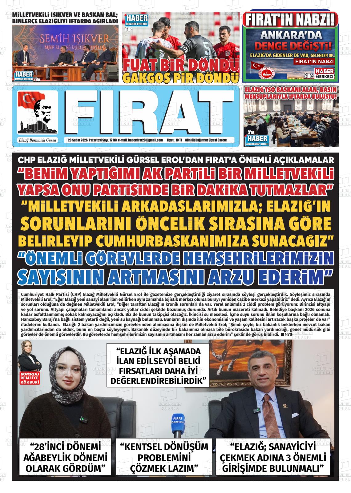Elazig Firatgazetesi 23.02.2026