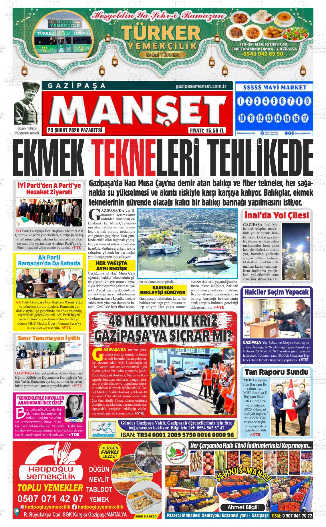 Antalya Gazipasamanset 23.02.2026