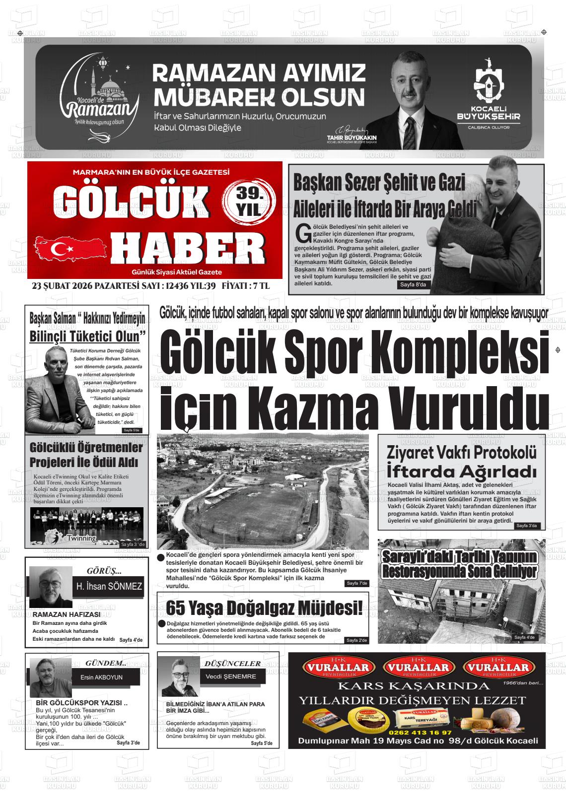 Kocaeli Golcukhaber 23.02.2026